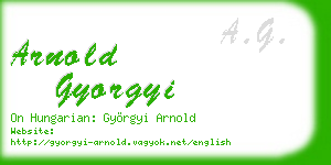 arnold gyorgyi business card