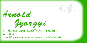 arnold gyorgyi business card